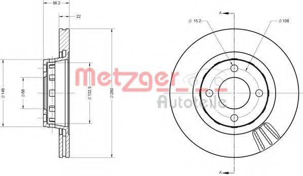 METZGER 6110305 Тормозной диск