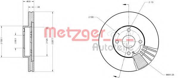 METZGER 6110373 Тормозной диск