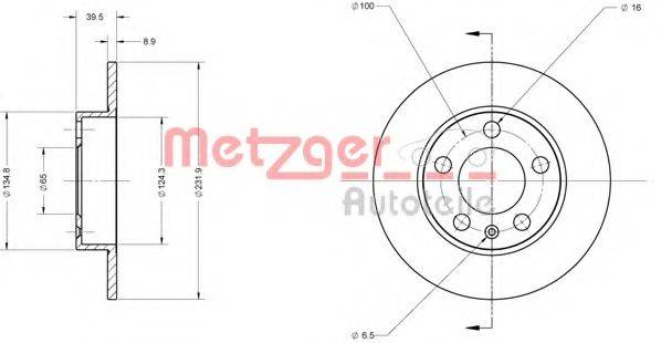 METZGER 6110376 Тормозной диск