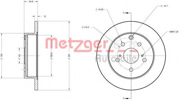 METZGER 6110394 Тормозной диск