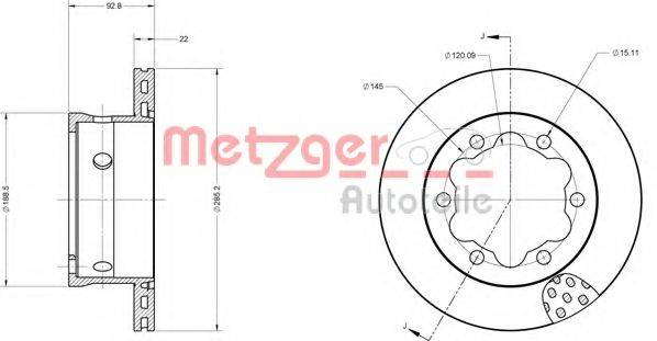 METZGER 6110472 Тормозной диск