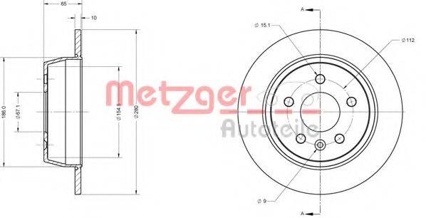 METZGER 6110492 Тормозной диск