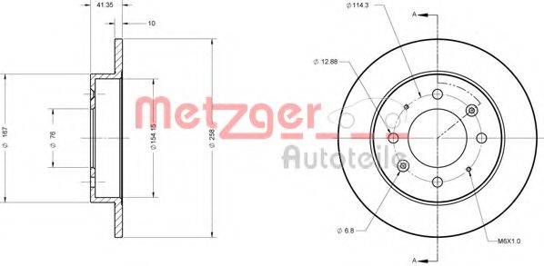 METZGER 6110510 Тормозной диск