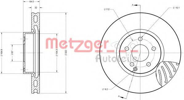 METZGER 6110573 Тормозной диск