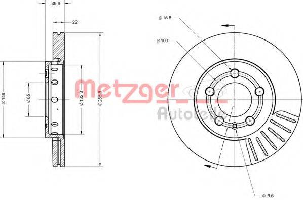 METZGER 6110627 Тормозной диск