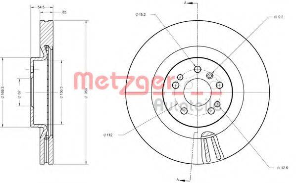 METZGER 6110635 Тормозной диск