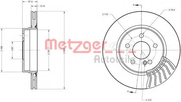 METZGER 6110656 Тормозной диск