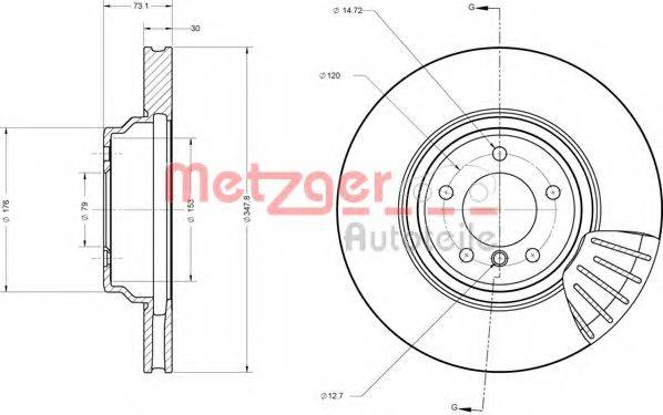 METZGER 6110657 Тормозной диск