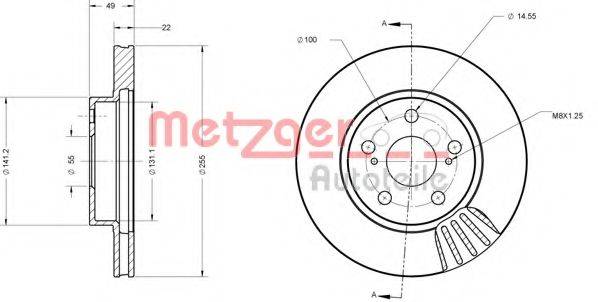 METZGER 6110663 Тормозной диск