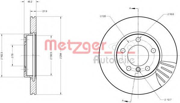 METZGER 6110692 Тормозной диск