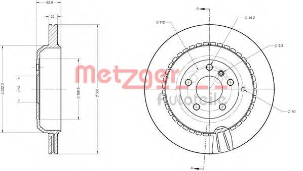 METZGER 6110696 Тормозной диск