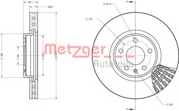 METZGER 6110716 Тормозной диск