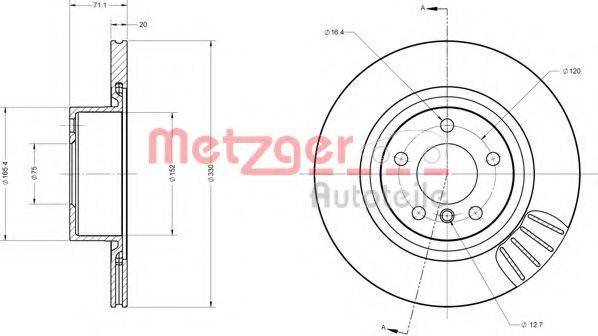 METZGER 6110719 Тормозной диск