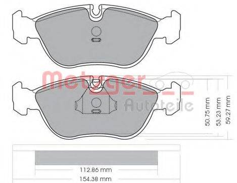 METZGER 1170012 Комплект тормозных колодок, дисковый тормоз