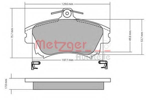 METZGER 1170032 Комплект тормозных колодок, дисковый тормоз