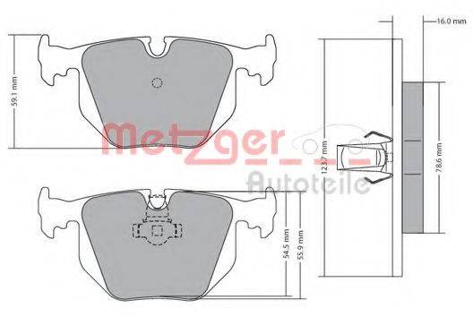 METZGER 1170121 Комплект тормозных колодок, дисковый тормоз