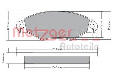 METZGER 1170199 Комплект тормозных колодок, дисковый тормоз