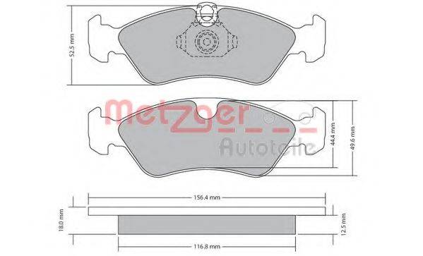 METZGER 1170235 Комплект тормозных колодок, дисковый тормоз