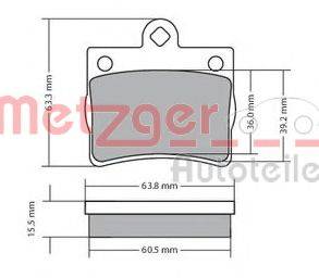 METZGER 1170239 Комплект тормозных колодок, дисковый тормоз