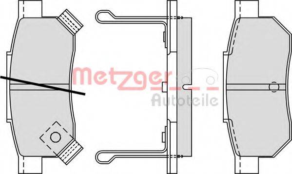 METZGER 1170251 Комплект тормозных колодок, дисковый тормоз