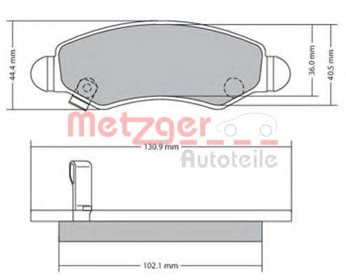 METZGER 1170295 Комплект тормозных колодок, дисковый тормоз