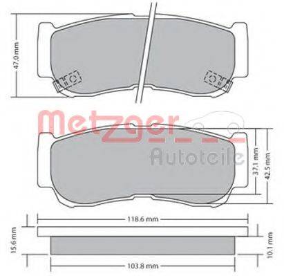 METZGER 1170325 Комплект тормозных колодок, дисковый тормоз