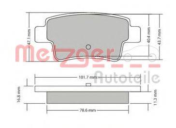 METZGER 1170333 Комплект тормозных колодок, дисковый тормоз