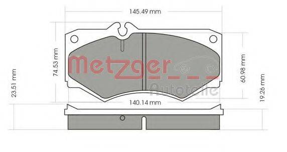 METZGER 1170351 Комплект тормозных колодок, дисковый тормоз