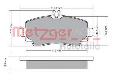 METZGER 1170353 Комплект тормозных колодок, дисковый тормоз