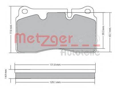 METZGER 1170366 Комплект тормозных колодок, дисковый тормоз