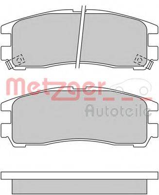 METZGER 1170413 Комплект тормозных колодок, дисковый тормоз