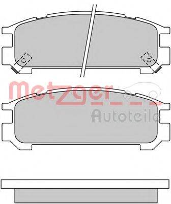 METZGER 1170429 Комплект тормозных колодок, дисковый тормоз