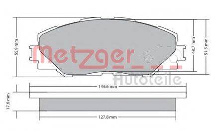 METZGER 1170443 Комплект тормозных колодок, дисковый тормоз