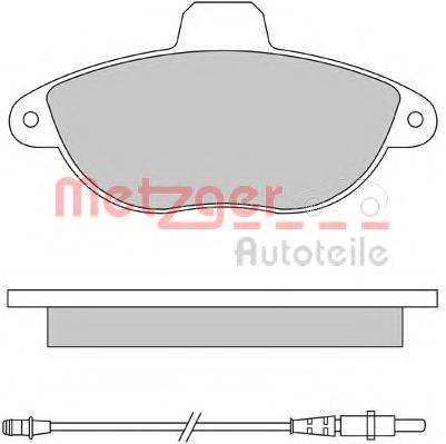 METZGER 1170455 Комплект тормозных колодок, дисковый тормоз