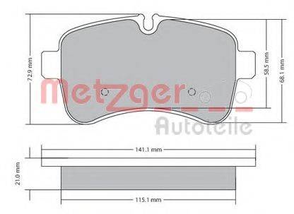 METZGER 1170466 Комплект тормозных колодок, дисковый тормоз