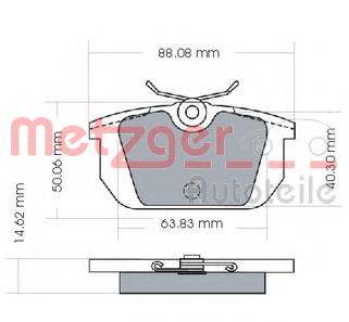 METZGER 1170487 Комплект тормозных колодок, дисковый тормоз