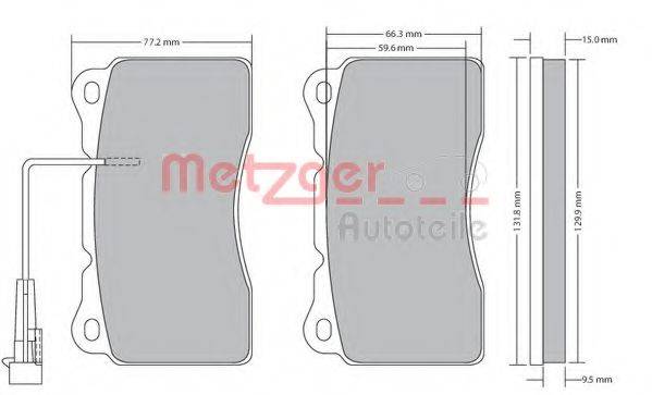 METZGER 1170496 Комплект тормозных колодок, дисковый тормоз