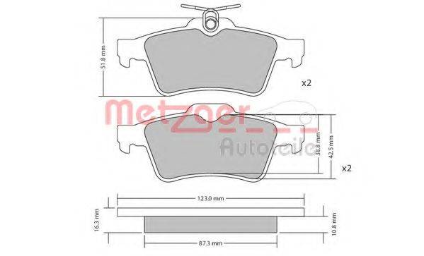 METZGER 1170503 Комплект тормозных колодок, дисковый тормоз