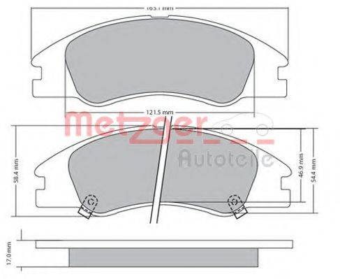 METZGER 1170540 Комплект тормозных колодок, дисковый тормоз