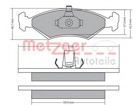 METZGER 1170568 Комплект тормозных колодок, дисковый тормоз