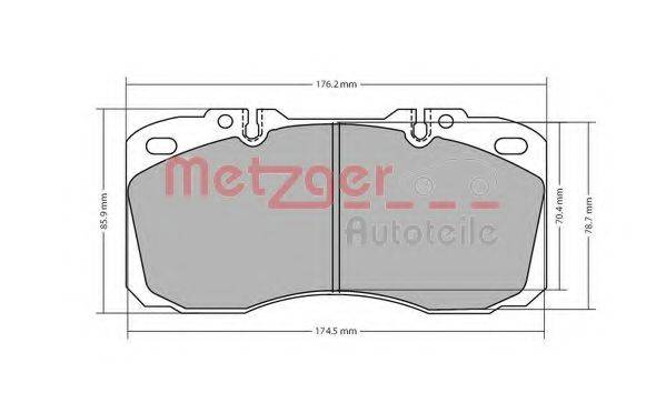 METZGER 1170622 Комплект тормозных колодок, дисковый тормоз