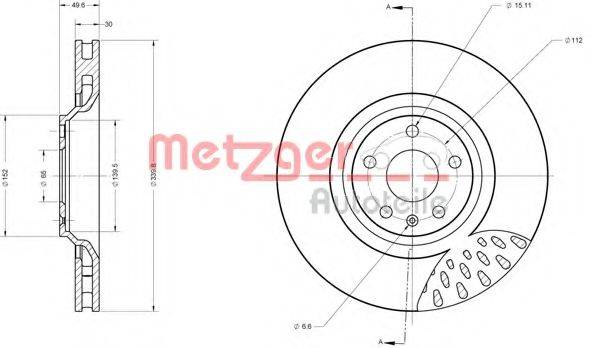 METZGER 6110631 Тормозной диск