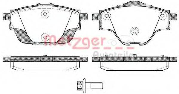 METZGER 1170794 Комплект тормозных колодок, дисковый тормоз