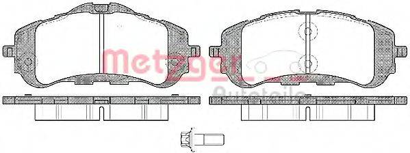 METZGER 1170795 Комплект тормозных колодок, дисковый тормоз