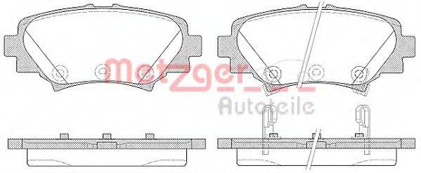 METZGER 1170801 Комплект тормозных колодок, дисковый тормоз