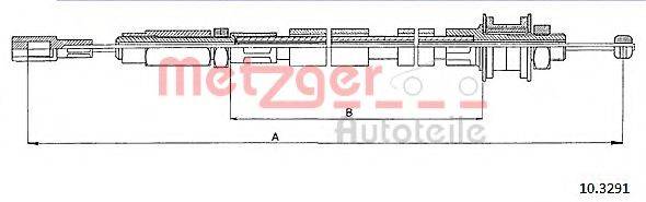 METZGER 103291 Трос, управление сцеплением