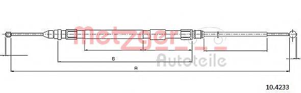 METZGER 104233 Трос, стояночная тормозная система