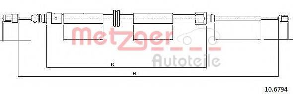 METZGER 106794 Трос, стояночная тормозная система