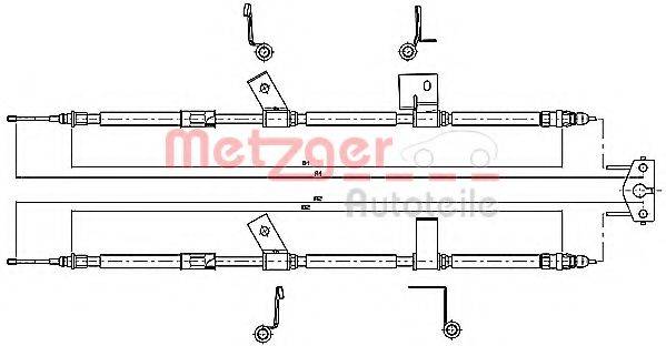 METZGER 115779 Трос, стояночная тормозная система