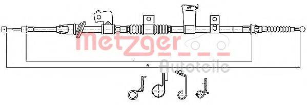 METZGER 172299 Трос, стояночная тормозная система